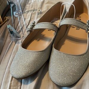 Glitter sparkly ballet flats